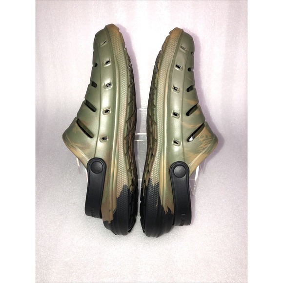 Rugged Shark Men's Green Camo w Black Strap Comfort EVA Clog Sandals Size 10 NEW - Picture 12 of 16